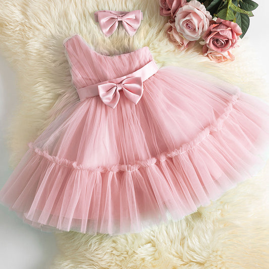 Baby Mesh One Shoulder Dress