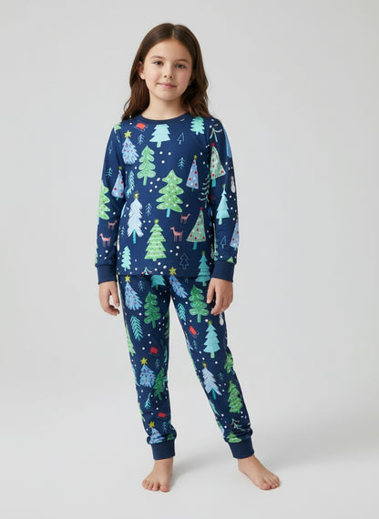 Rainbow Rascals Children's Christmas Tree Pajamas 2pcs set