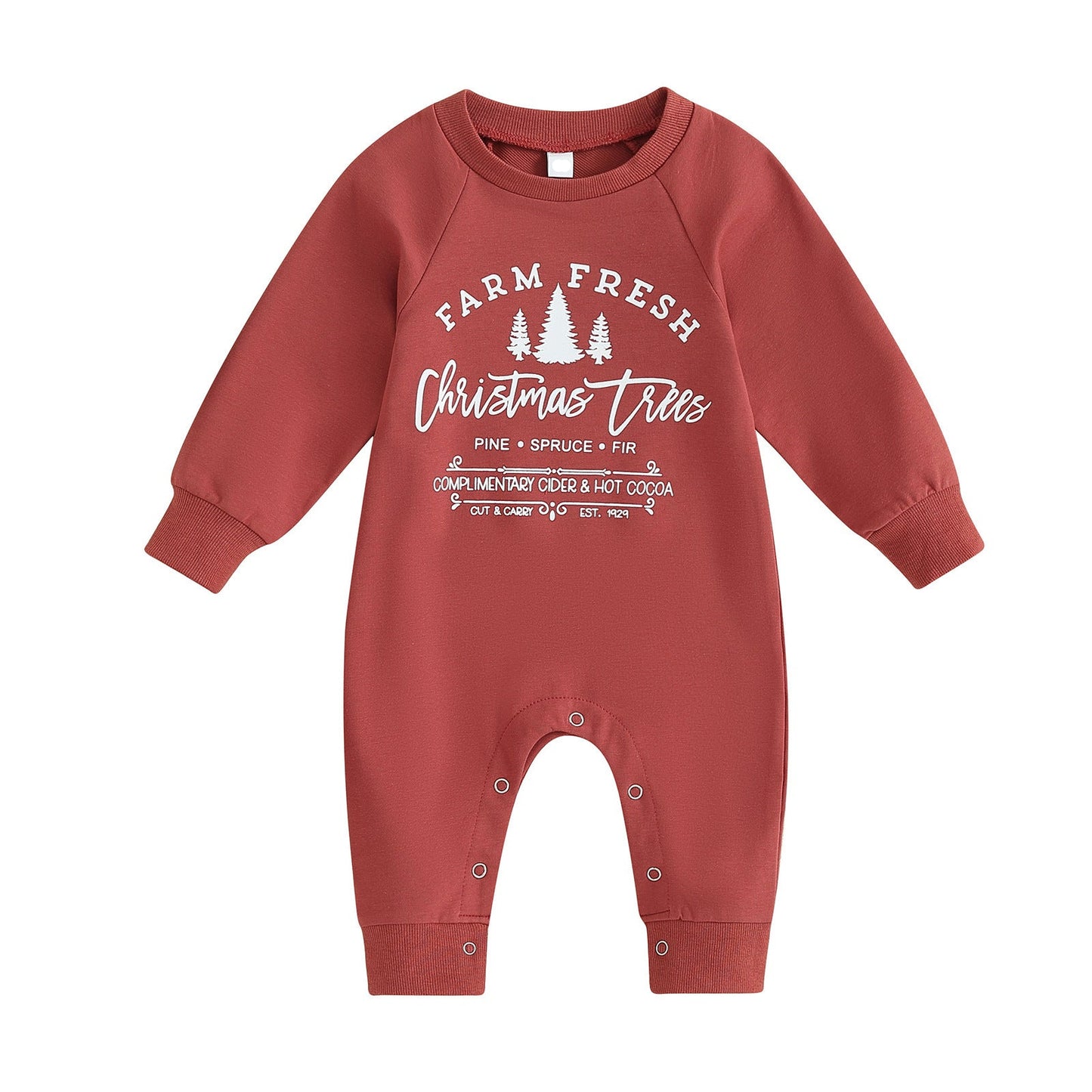 Baby's Farm Fresh Christmas Trees Romper