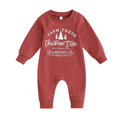 Baby's Farm Fresh Christmas Trees Romper