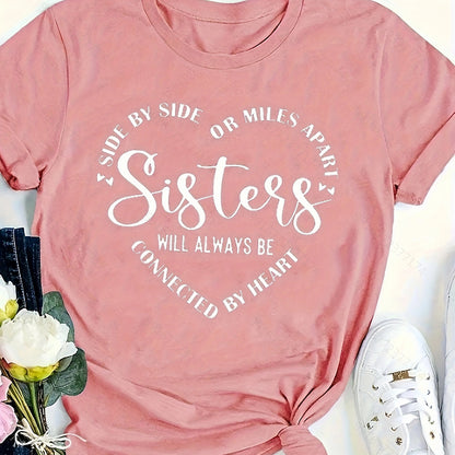 Women's Round Neck Print T-shirt