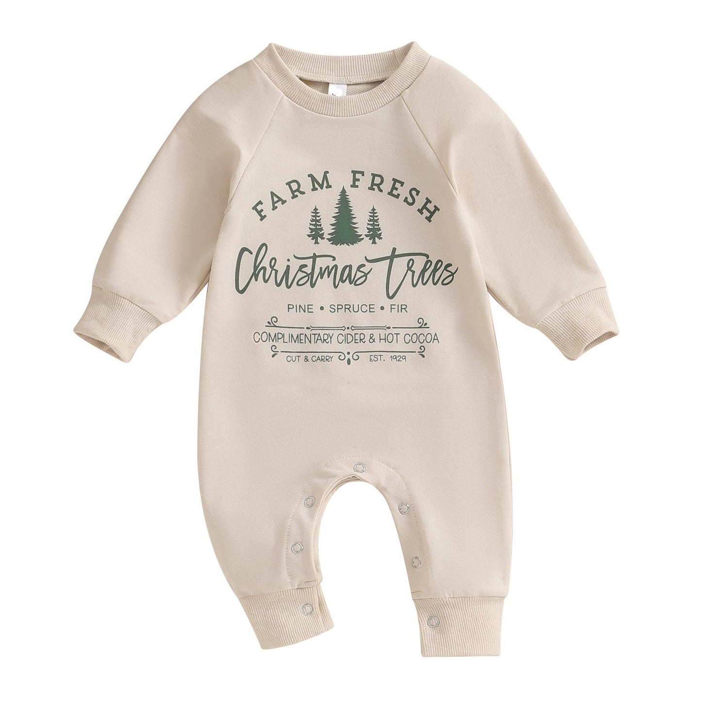 Baby's Farm Fresh Christmas Trees Romper