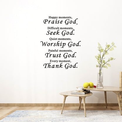 Praise Seek Worship Trust Thank God Wall Decals