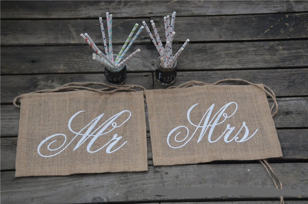 Bride & Groom Wedding Chair Decor