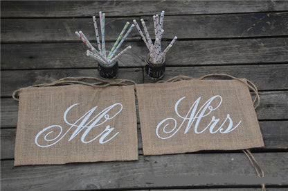 Bride & Groom Wedding Chair Decor