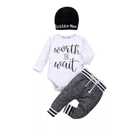 Baby Boy Worth The Wait Outfit 3pc set