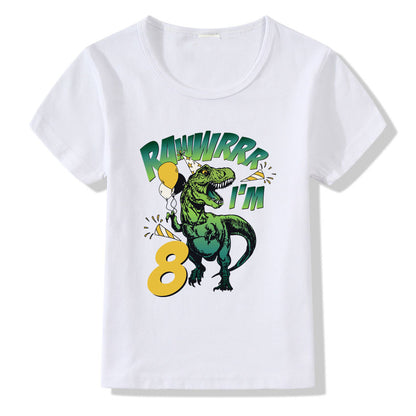 Boy's Dinosaur Birthday T-Shirt