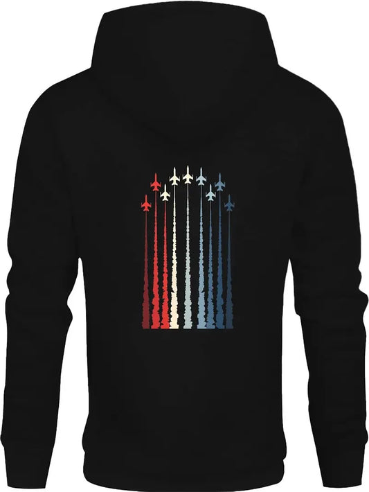Women's Fighter Jet USA Flag Hoodie