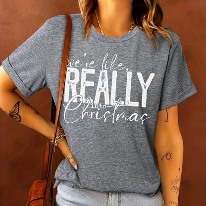 Women's Round Neck Print T-shirt