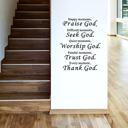 Praise Seek Worship Trust Thank God Wall Decals