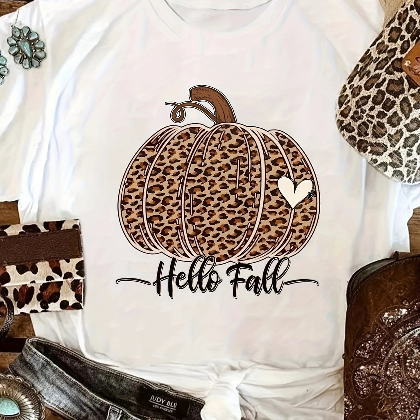 Women's Round Neck Print T-shirt