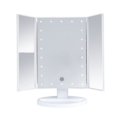 Compact Three-Sided Foldable Beauty Mirror
