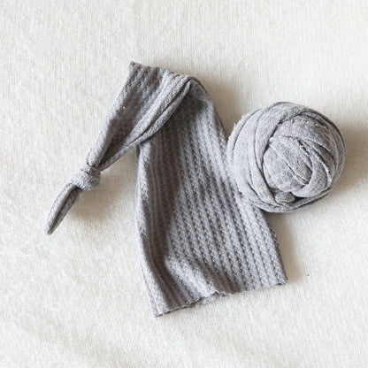 Newborn 1st Pic Knitted Hat & Shaw Set