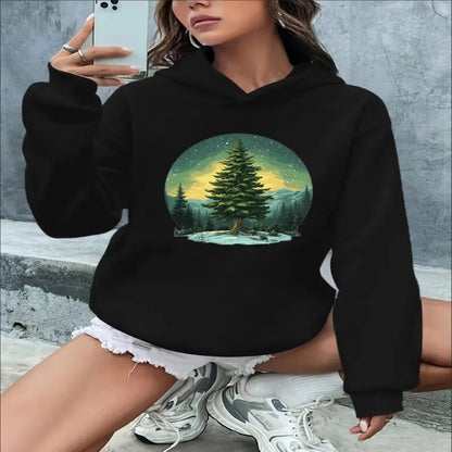 Women's Christmas Tree Snow Globe Hoodie