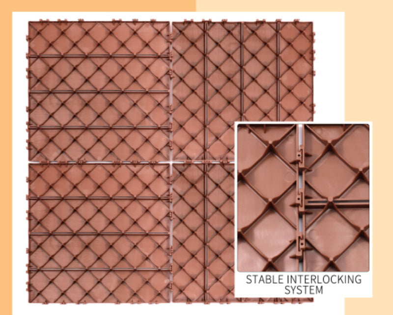 Plastic Interlocking Deck Tiles 44pk