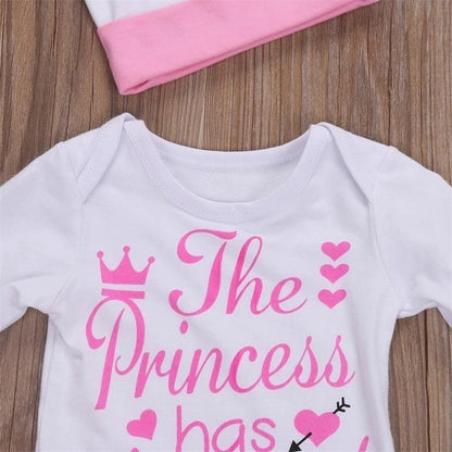 Baby The Princess Has Arrived Outfit 4pcs set