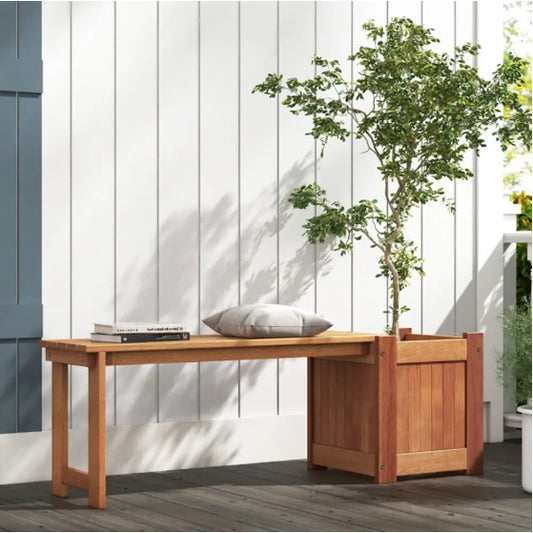 Wooden Planter Box Bench