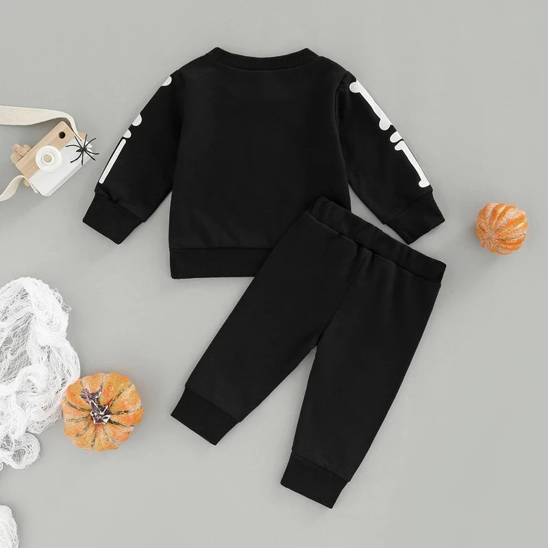 Baby's Skeleton Sweatsuit Outfit 2pcs set