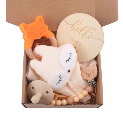 Baby Muslin Wooden Gift Sets