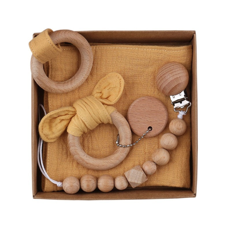 Baby Muslin Wooden Gift Sets