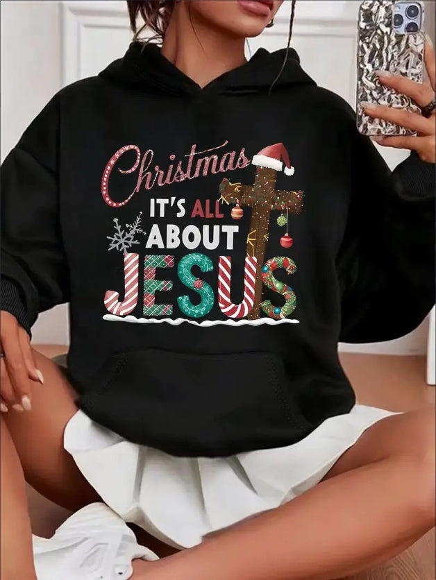 Christmas It's All About Jesus Hoodie
