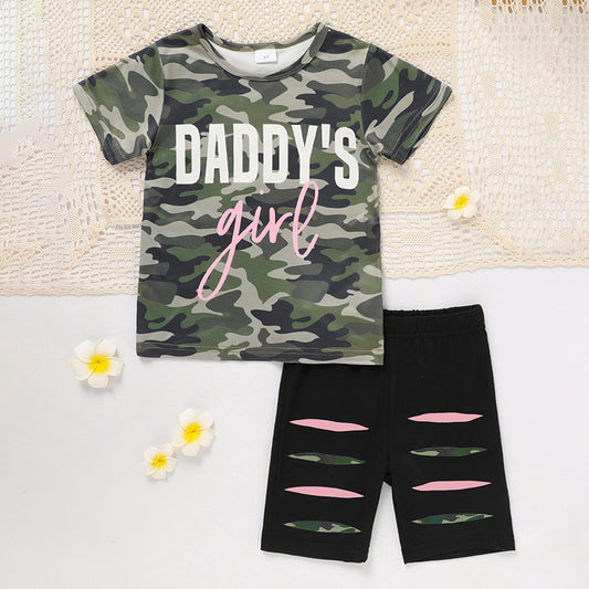Girl's Daddy's Girl Camo Outfit