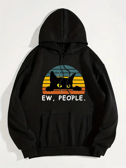 Women's Ew People Cat Hoodie
