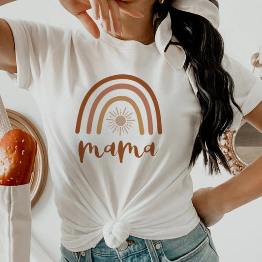 Women's Boho Mama Rainbow T-Shirt