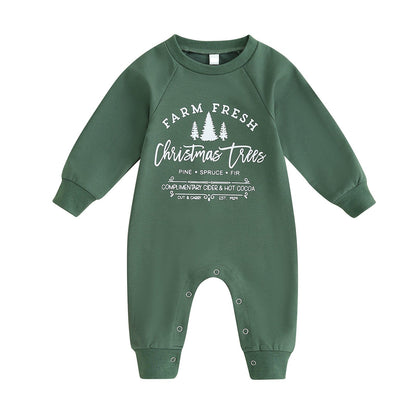 Baby's Farm Fresh Christmas Trees Romper