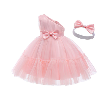 Baby Mesh One Shoulder Dress