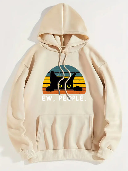 Women's Ew People Cat Hoodie