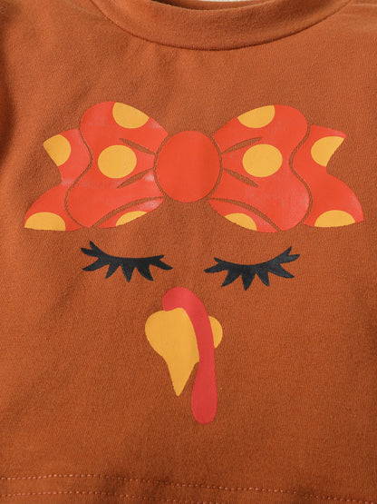 Baby Girl's Turkey Outfit