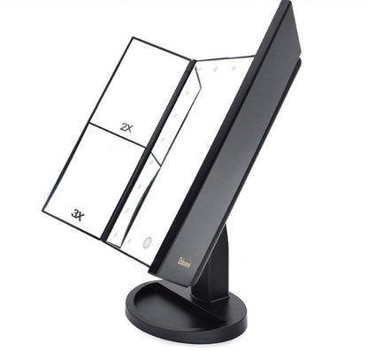 Compact Three-Sided Foldable Beauty Mirror