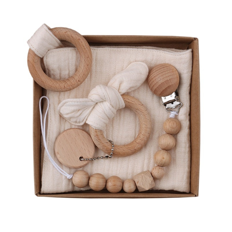Baby Muslin Wooden Gift Sets