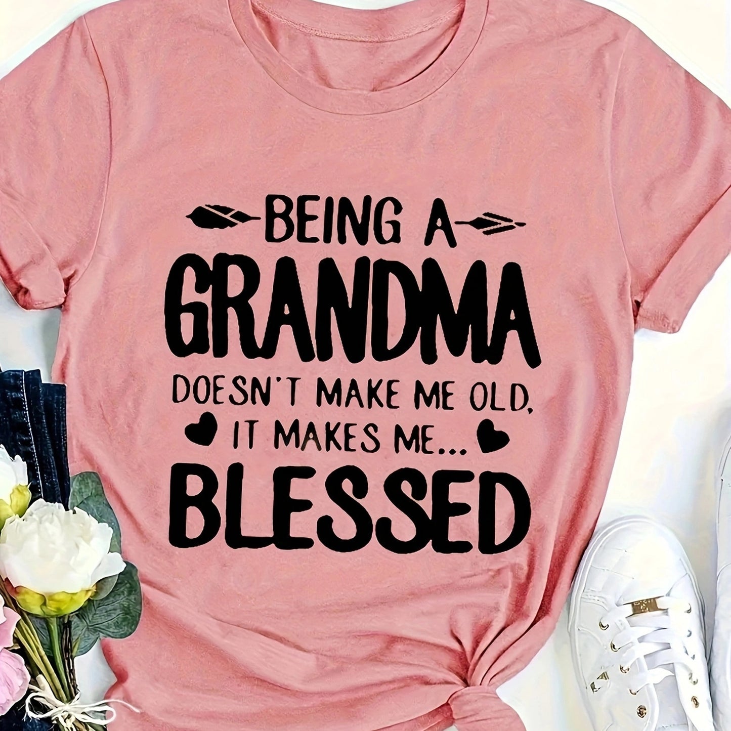 Women's Round Neck Print T-shirt