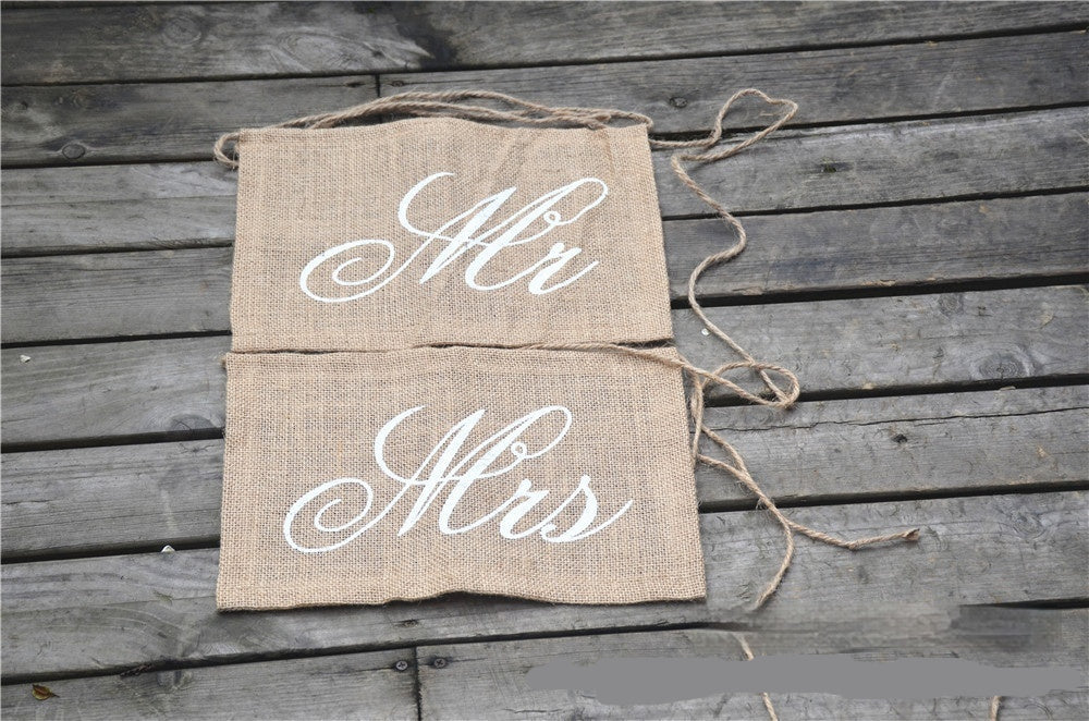 Bride & Groom Wedding Chair Decor