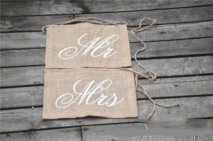 Bride & Groom Wedding Chair Decor