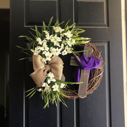 Easter Cross Wreath