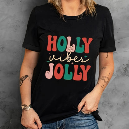 Women's Round Neck Print T-shirt