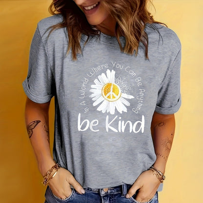 Women's Round Neck Print T-shirt