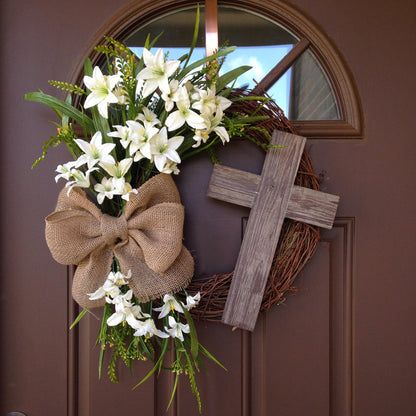 Easter Cross Wreath