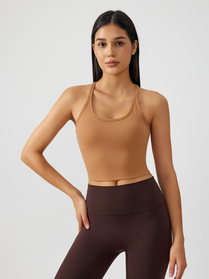 Millennia Scoop Neck Cropped Tank Top
