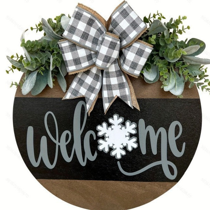 Seasonal Wooden Door Hanger