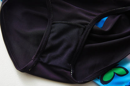 Girls' Oblique One-Shoulder Swimsuit