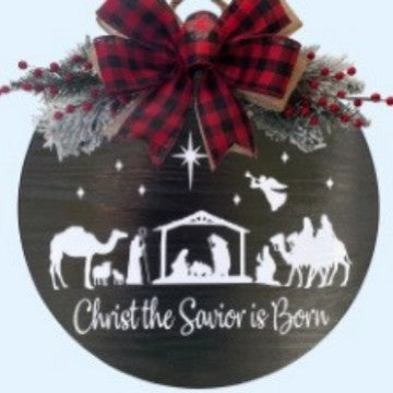 Seasonal Wooden Door Hanger