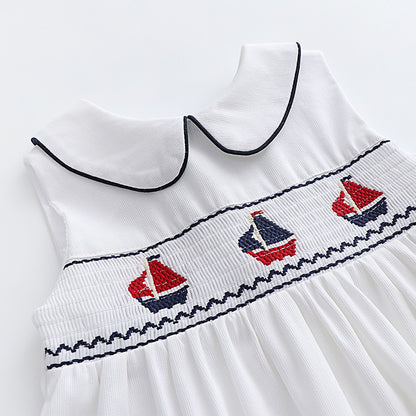 Baby Girl's Vintage Sailboat Dress