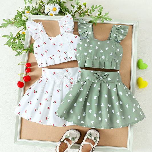 Baby Girl's Pleated Dress 2pcs set