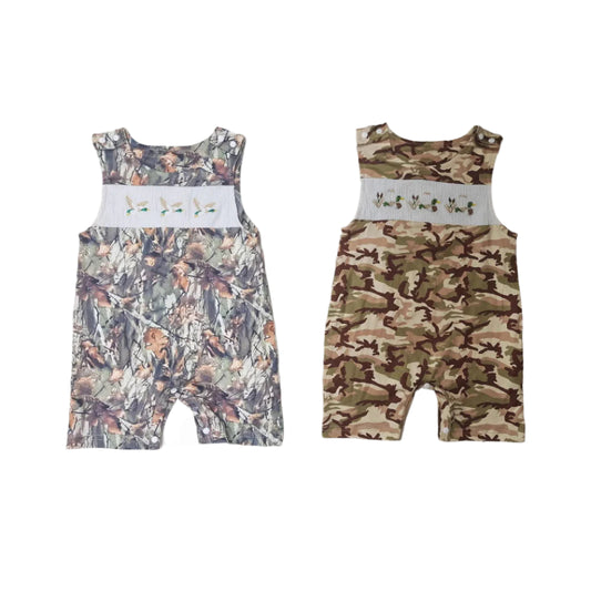 Baby Boy Sleeveless Camo Romper