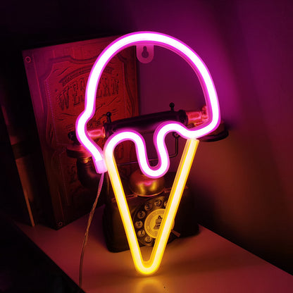 Neon Ice Cream Light