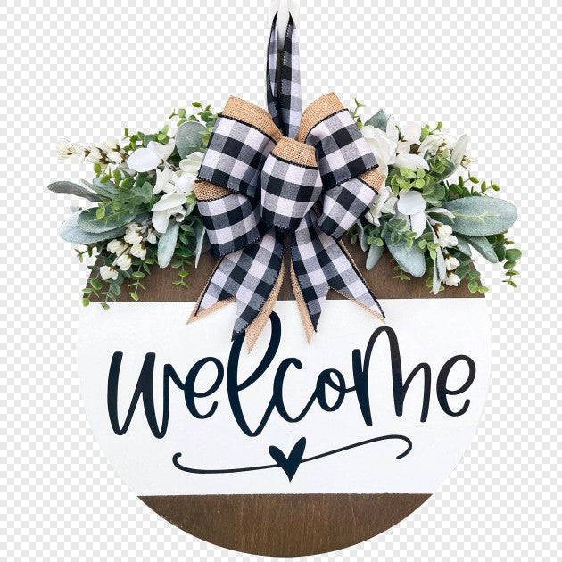Seasonal Wooden Door Hanger